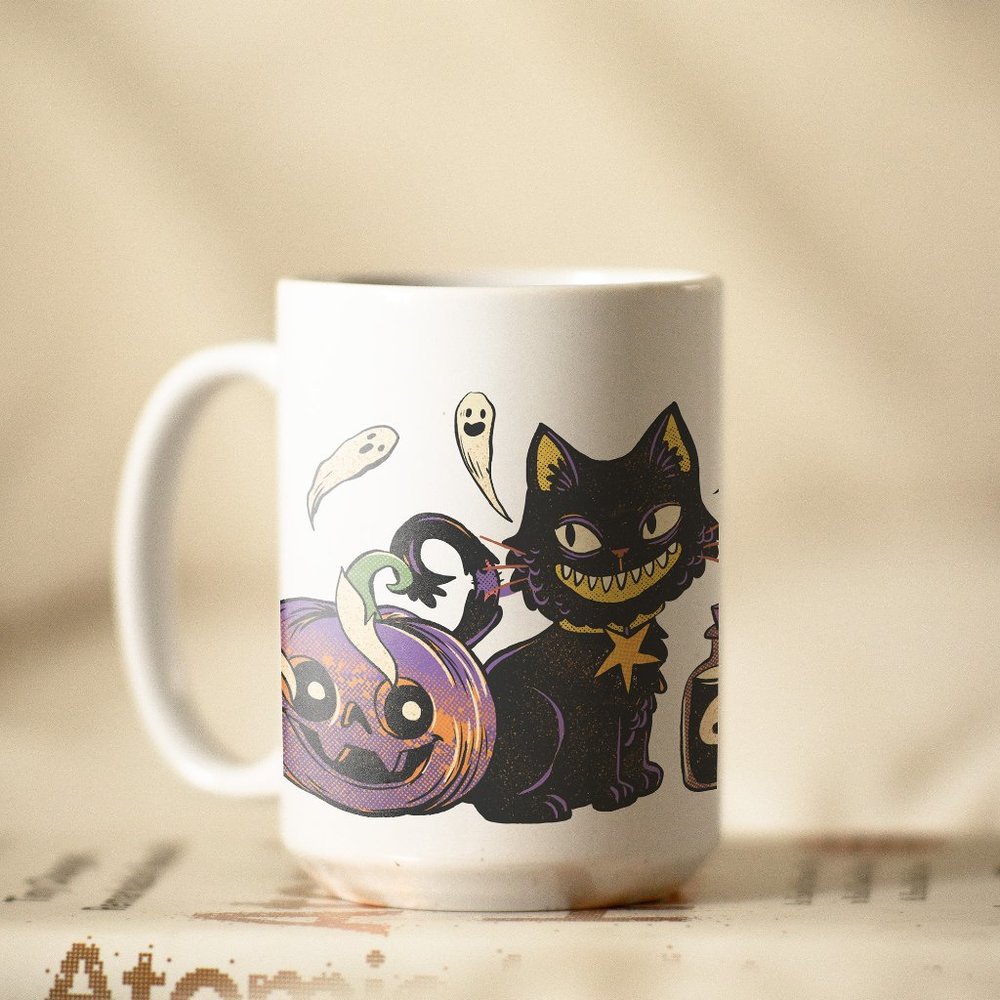 Hocus Pocus Coffee Mug. Halloween Coffee Cup. 15oz Ceramic Mug. Halloween Mug